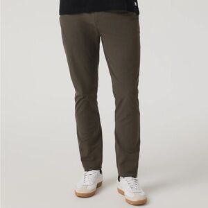 Vuori Meta Pant Athletic Slim Trouser Dark Oregano Green Performance 36x32 NEW